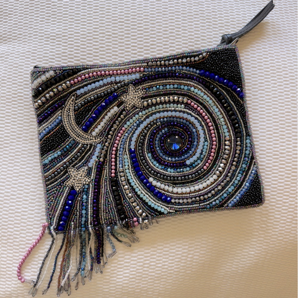 Mary Frances chic purse stars, moon, milkway